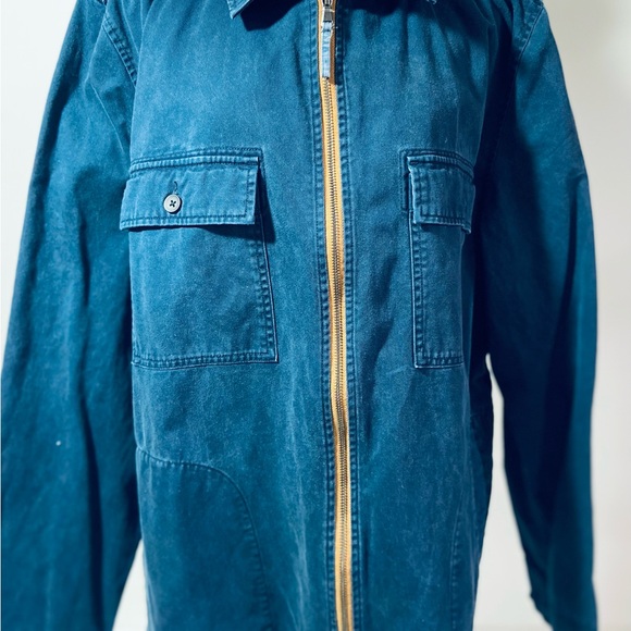 Carbon2Cobalt Men's XL Denim Jacket Blue Jean. Full Zipper 100% Cotton - Picture 2 of 16